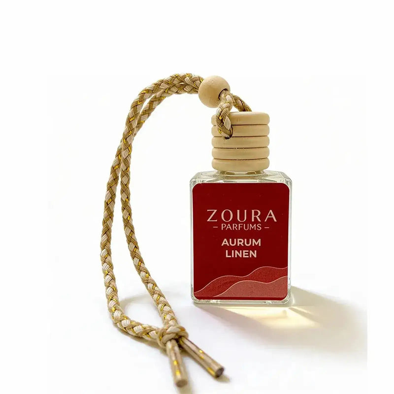 Aurum Linen Car Hanging Fragrance – car air freshener diffuser ZOURA