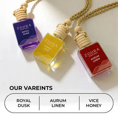 Zoura Signature Hanging Car Perfume – Combo Pack of 3 ZOURA