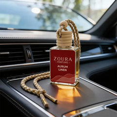 Aurum Linen Car Hanging Fragrance – car air freshener diffuser ZOURA