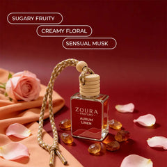 Aurum Linen Car Hanging Fragrance – car air freshener diffuser ZOURA