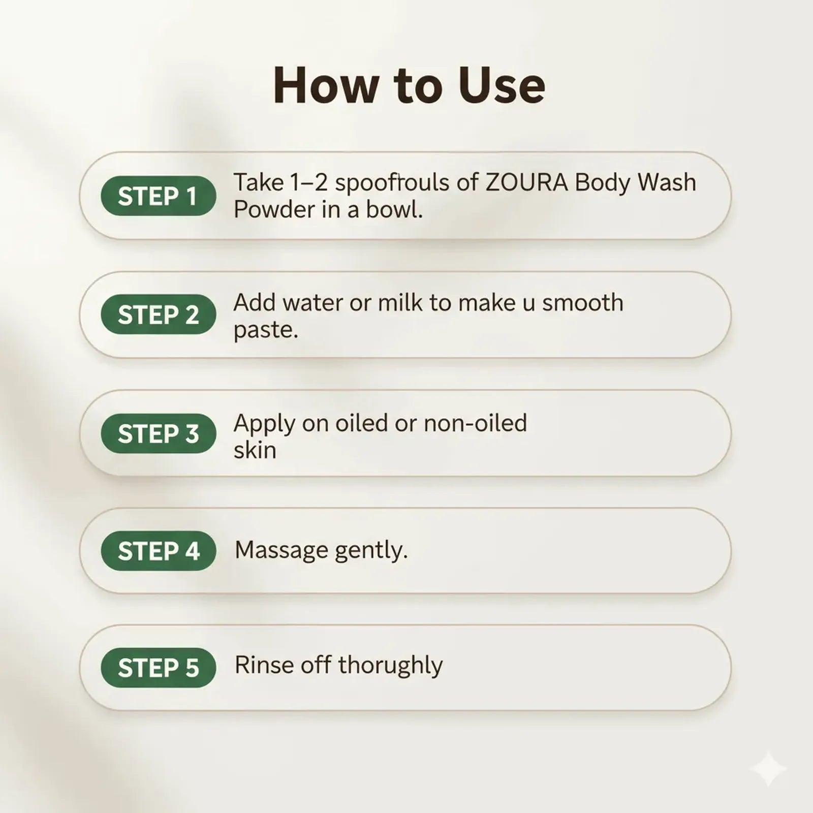 Skin Refreshing Herbal Body Wash Powder