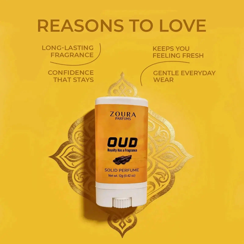 Oud Luxury Fragrance Solid Perfume Stick–Unisex Perfume ZOURA