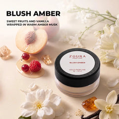 Zoura Blush Ember Solid Perfume with peach and berries