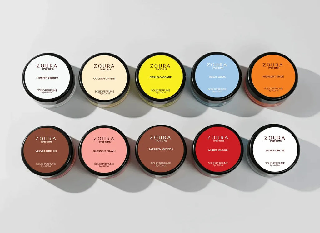 Zoura Complete Solid Perfume Collection Set of 10