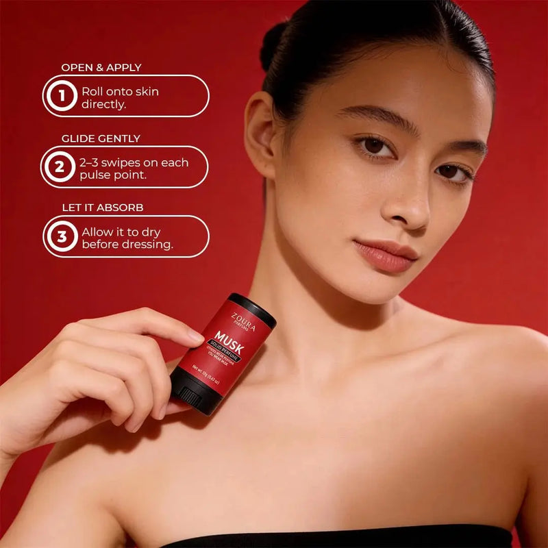 Musk Luxury Fragrance Solid Perfume Stick–Unisex Perfume ZOURA