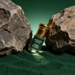 Cedre Al Noble Attar by Zoura Parfums – woody unisex attar styled with natural stone