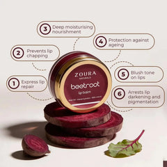 Zoura 100% Natural Beetroot Lip Balm And Tint ZOURA