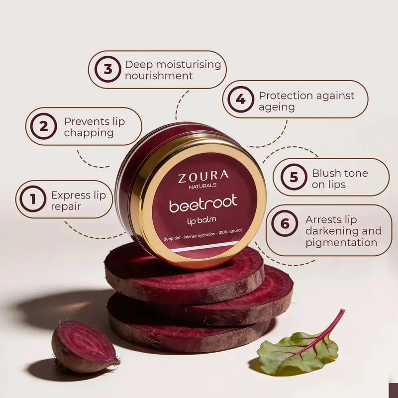 Zoura 100% Natural Beetroot Lip Balm And Tint ZOURA