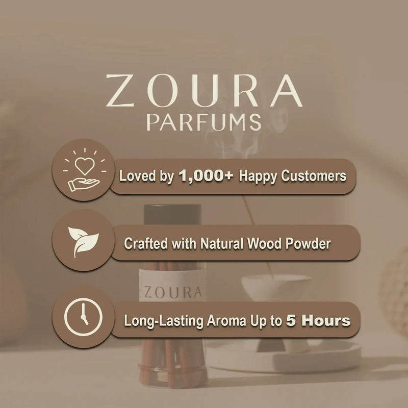Zoura Oud Zahabi Bakhoor Incense Sticks  Combo