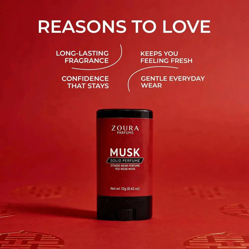 Musk Luxury Fragrance Solid Perfume Stick–Unisex Perfume ZOURA