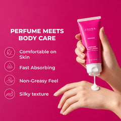 Serenique 50g perfume body lotion by Zoura with Raspberry, Peach, Apricot, Jasmine and Rose fragrance notes
