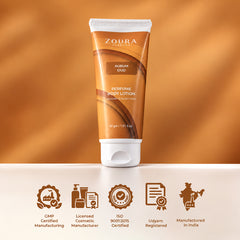 Zoura Aurum Oud Woody Amber Perfume Body Lotion 50g for men and women with a warm oud fragrance