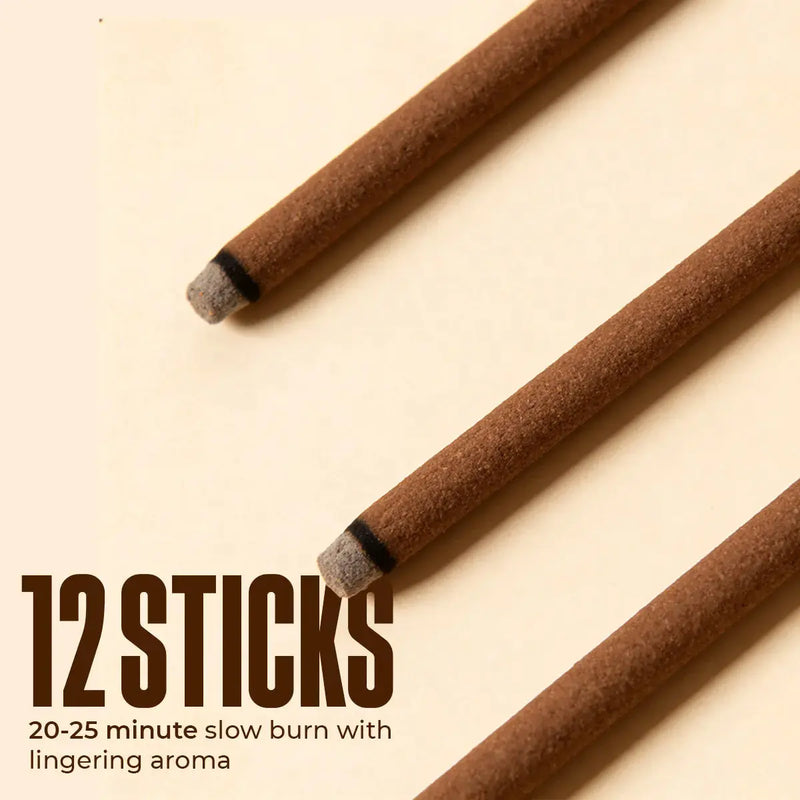 Zoura bakhoor sticks close-up – 12 sticks per pack with a 20–25 minute slow burn and lingering aroma