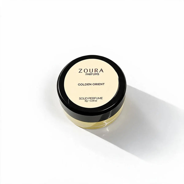 Zoura Parfums Golden Orient Unisex Solid Perfume jar, 8g non-alcoholic fragrance