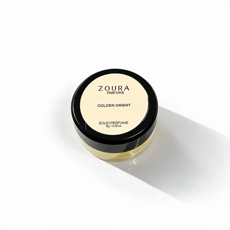 Zoura Parfums Golden Orient Unisex Solid Perfume jar, 8g non-alcoholic fragrance