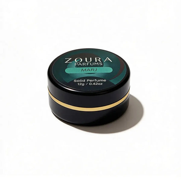 Zoura Parfums Marj Unisex Solid Perfume jar, 12g non-alcoholic fragrance