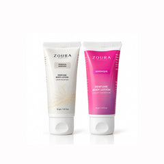 Zoura Sheikha Maryam and Serenique Floral Musk Perfume Body Lotion Combo Pack of 2 with two signature fragrances