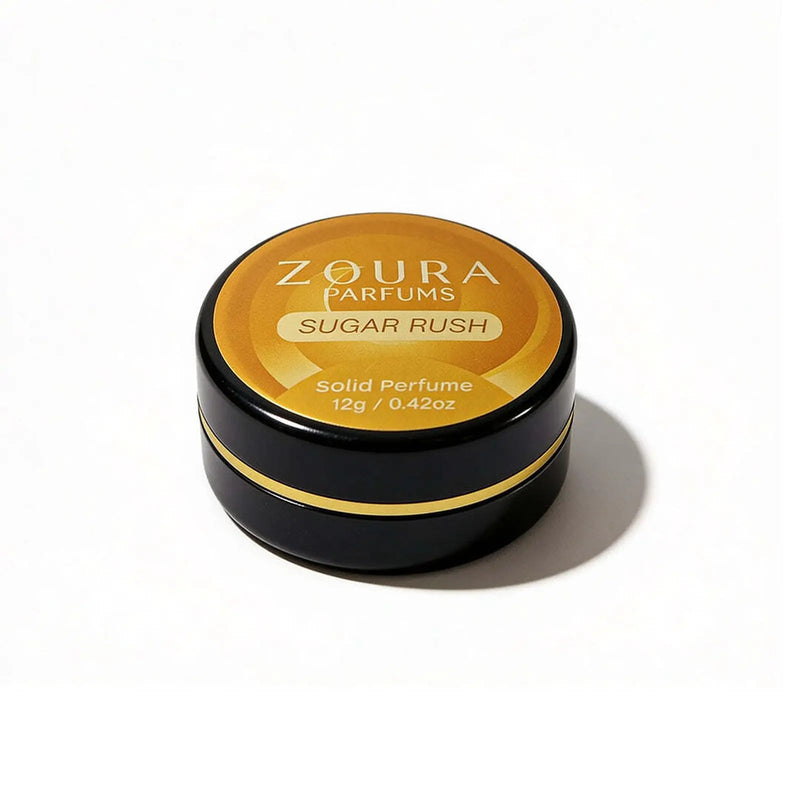 Zoura Parfums Sugar Rush Unisex Solid Perfume jar, 12g non-alcoholic fragrance
