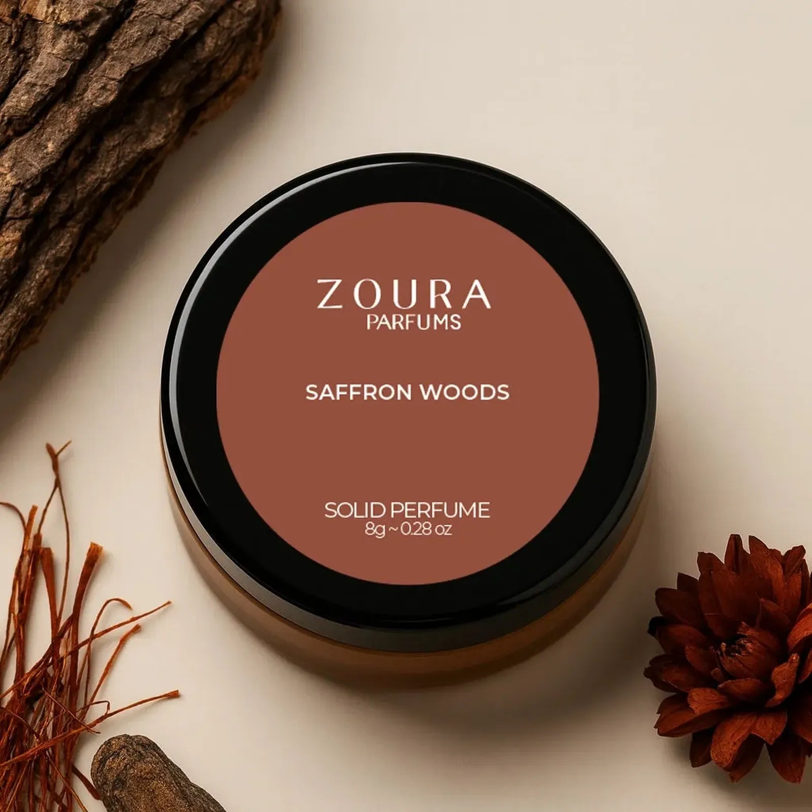 Saffron Woods Unisex Solid Perfume - ZOURA